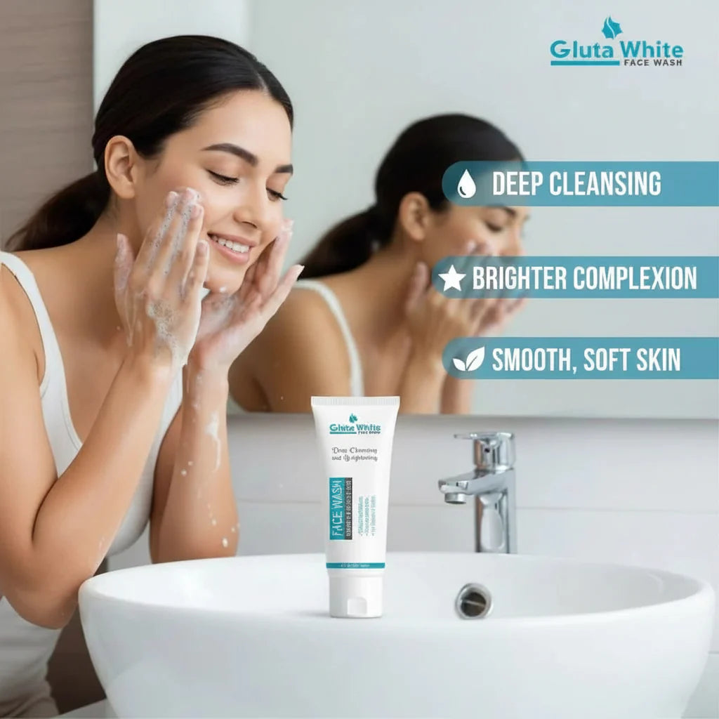 Gluta White Vitamin C & Glycolic Acid Face Wash - 100g | Premium Skincare & Beauty Products in Pakistan