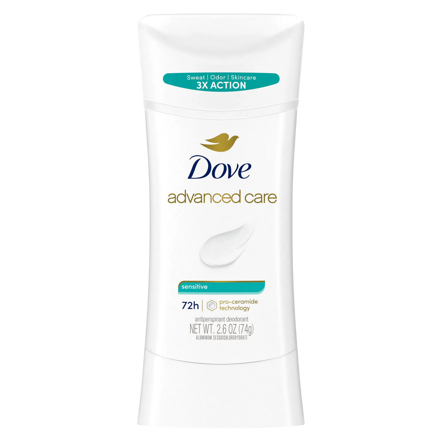 Dove Advanced Care Sensitive Antiperspirant Deodorant Stick 74g