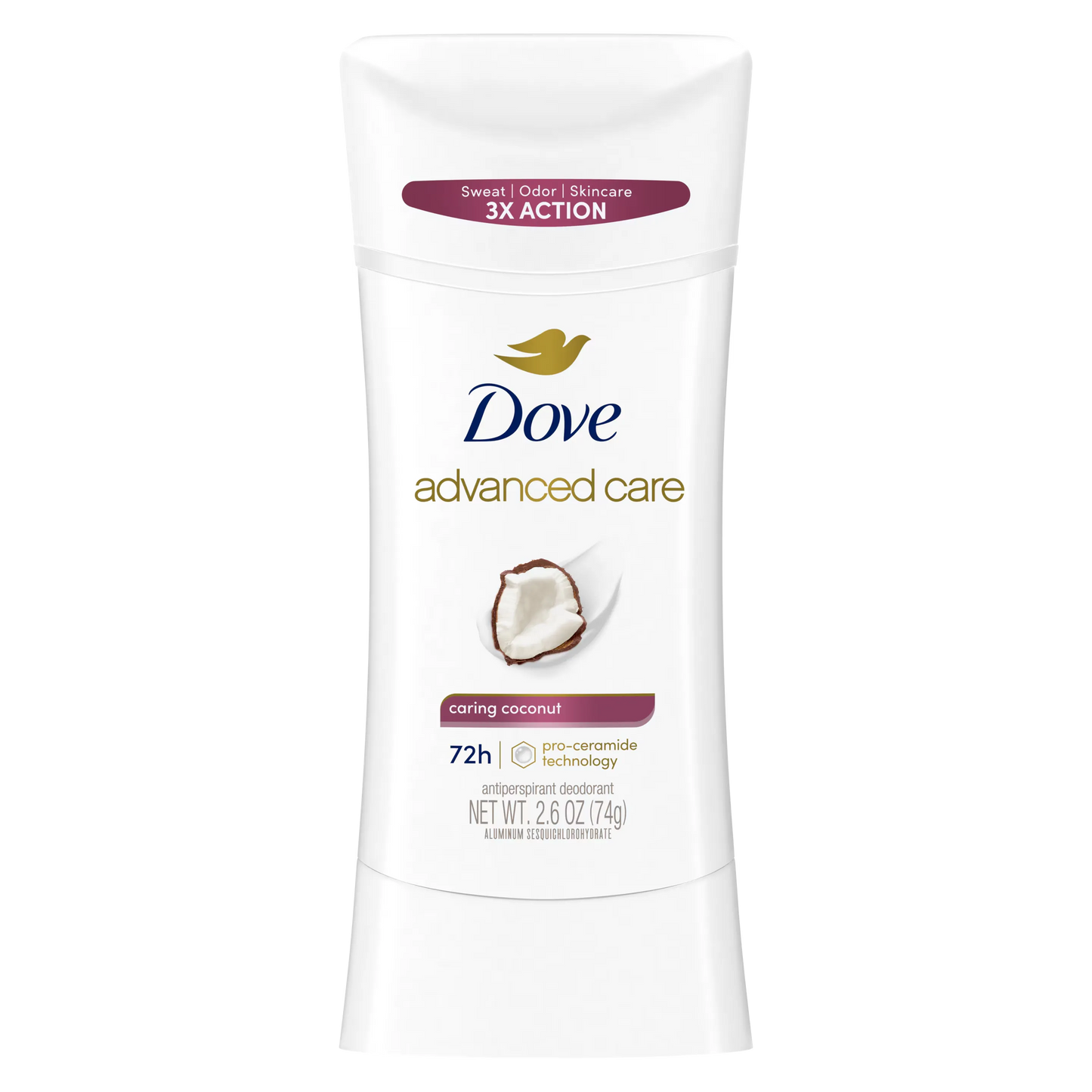 Dove Advanced Care Caring Coconut Antiperspirant Deodorant Stick 74g