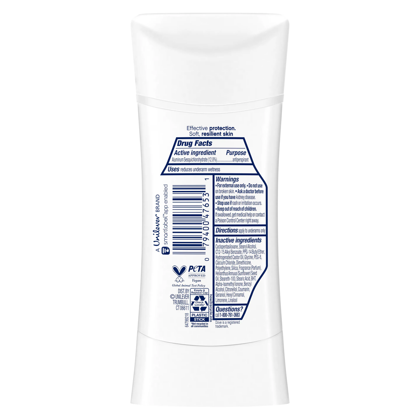 Dove Advanced Care Vanilla & Cocoa Butter Antiperspirant Deodorant Stick 74g