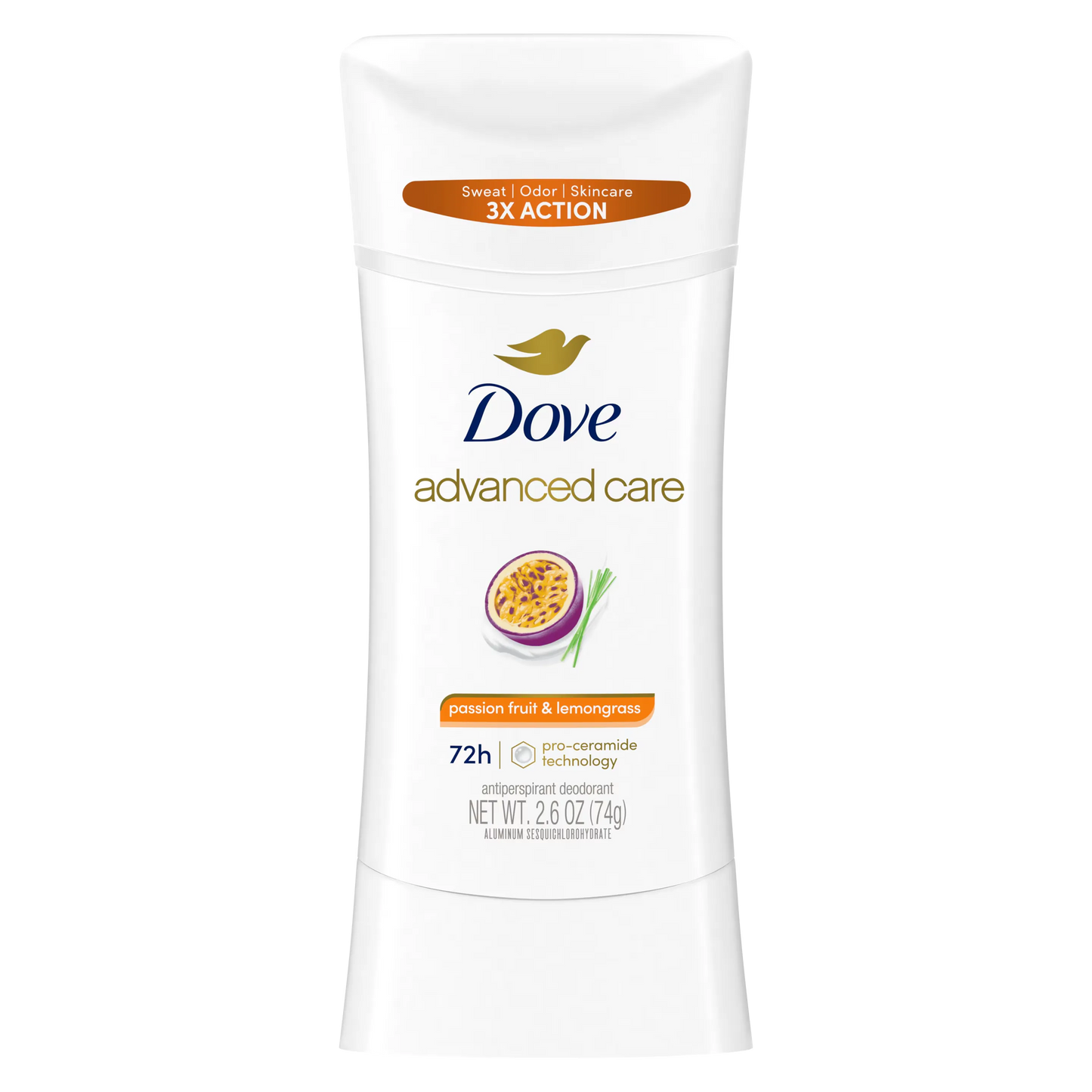 Dove Advanced Care Passion Fruit & Lemongrass Antiperspirant Stick 74g