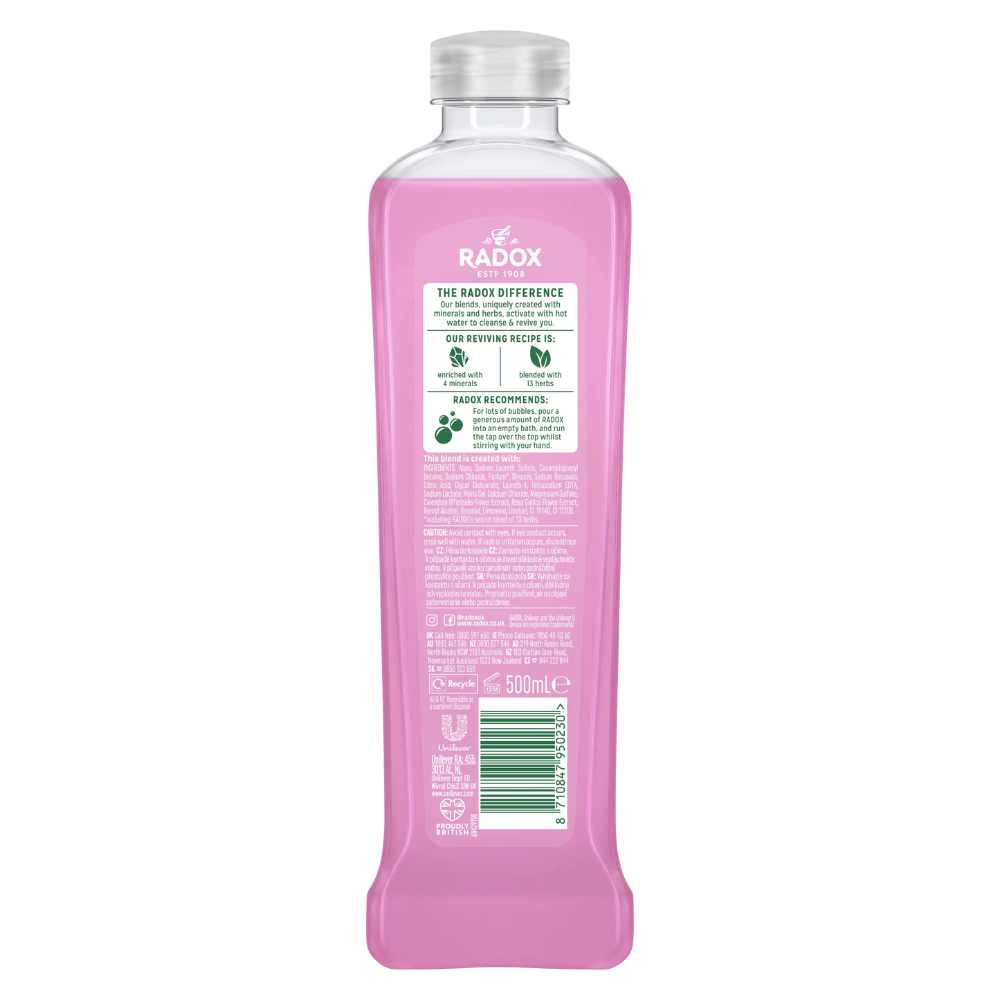 Radox Feel Blissful Bath Soak with Calendula & Rose - 500ml