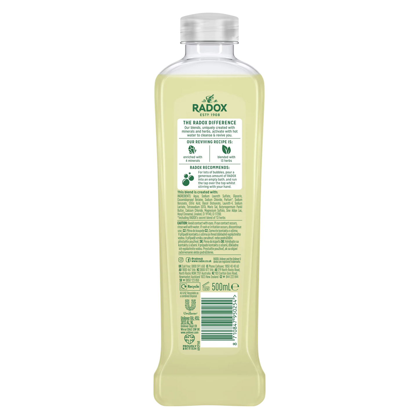 Radox Feel Pampered Bath Soak with Shea Butter & Ginger - 500ml