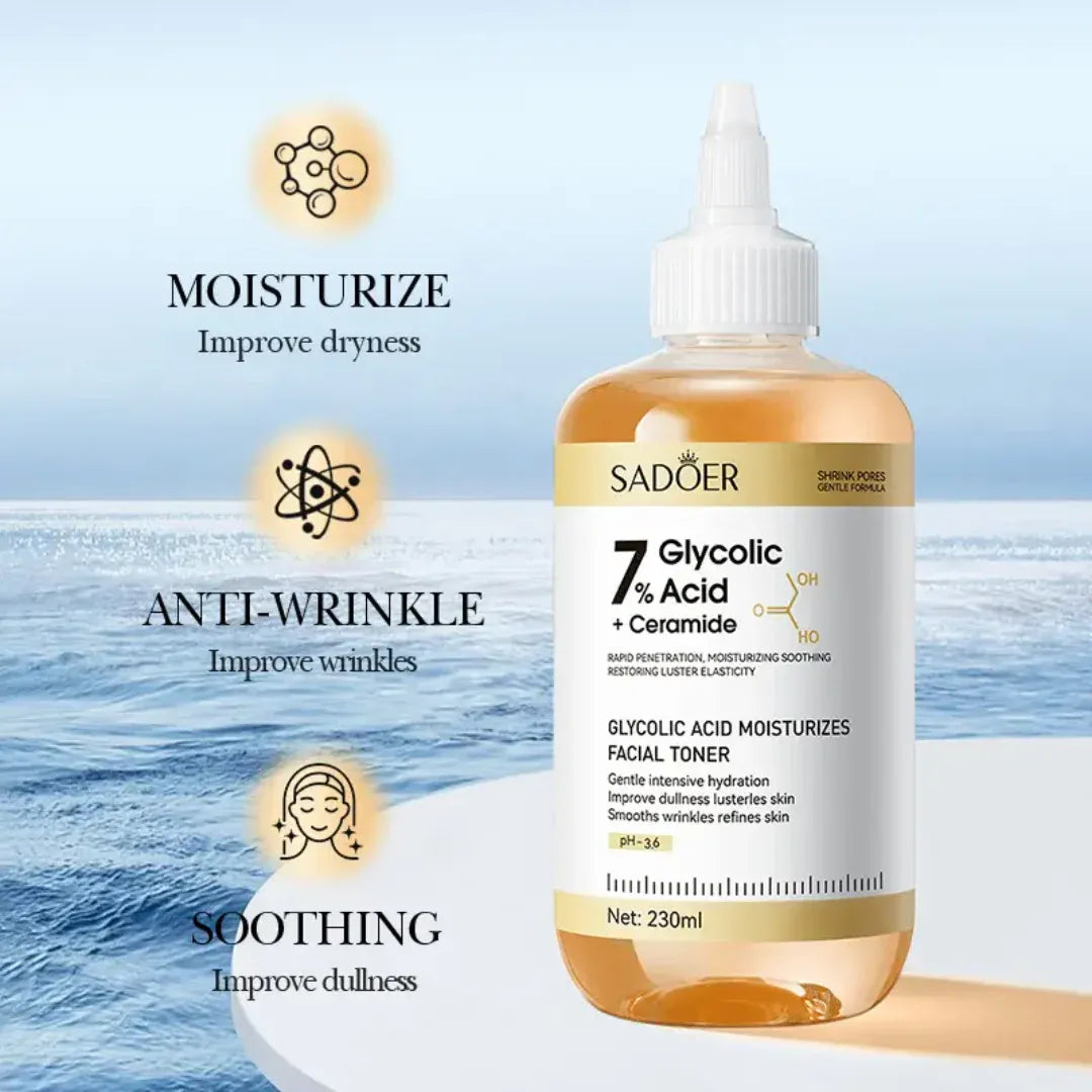 Sadoer 7% Glycolic Acid + ceramide Facial Toner - 230ml | Premium Skincare & Beauty Products in Pakistan