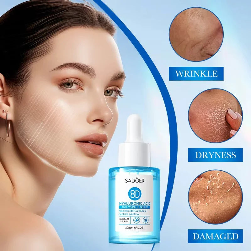 Sadoer 8D Hyaluronic Acid Anti-Wrinkle Serum – 30ml