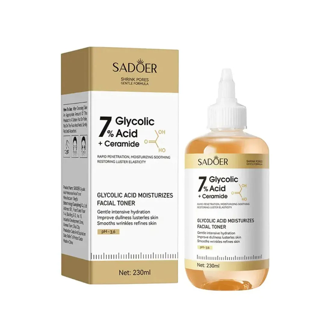 Sadoer 7% Glycolic Acid + ceramide Facial Toner - 230ml | Premium Skincare & Beauty Products in Pakistan