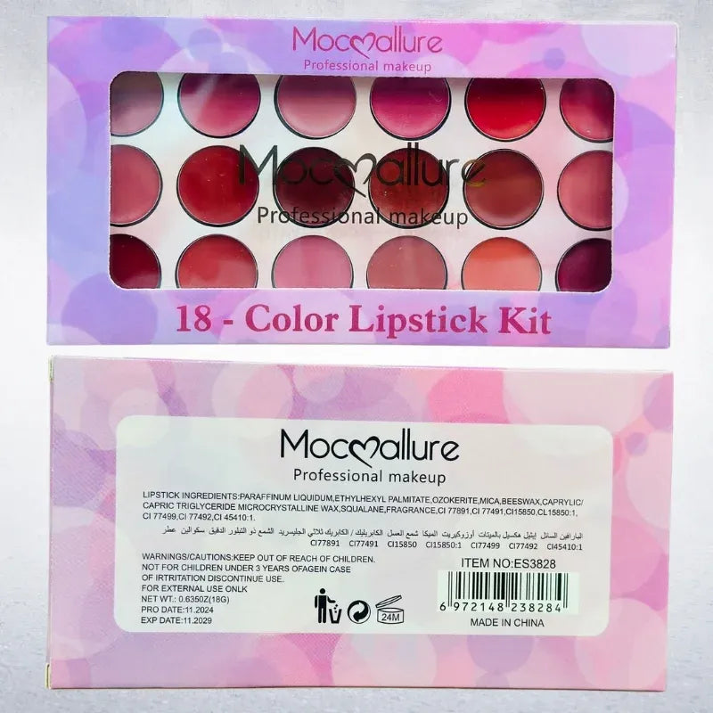 Mocallure 18 Color Lipstick Kit