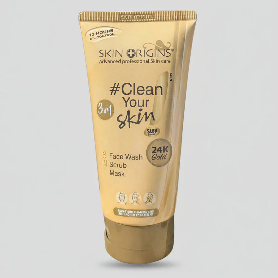 Skin Origins 24K Gold  3-in-1 Face Wash, Scrub & Mask - 100ml