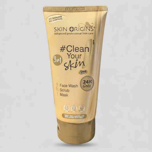Skin Origins 24K Gold  3-in-1 Face Wash, Scrub & Mask - 100ml