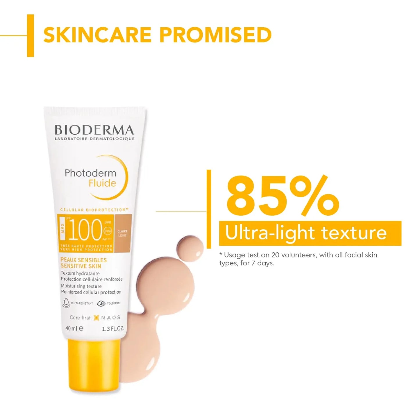 Bioderma Photoderm Max Aquafluid Claire Light - Lightweight Sunblock - 40ml | Premium Skincare & Beauty Products in Pakistan