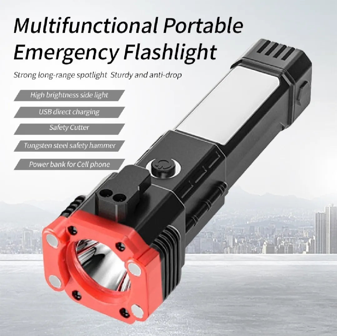 Multifunction 8in1 Portable Led Rechargeable Torch Flashlight