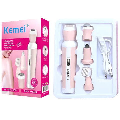 Kemei KM-3024 4-in-1 Hair Remover Or Rechargeable