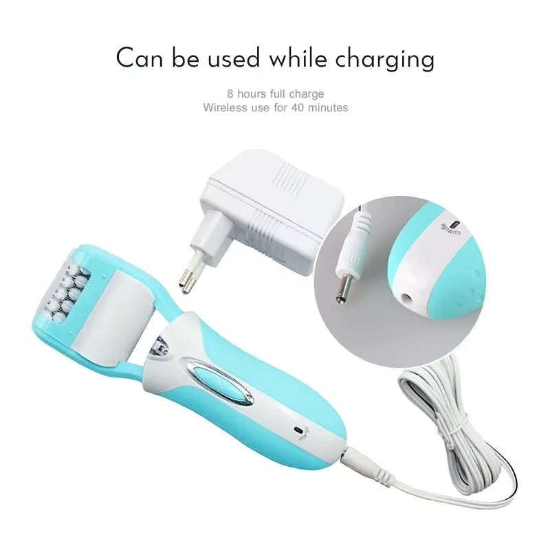Kemei KM-6198B 3-in-1 rechargeable Electric Epilator
