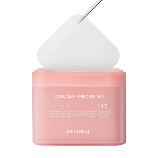 MEDIHEAL Collagen Ampoule Facial Toner Pads - 100 Pads