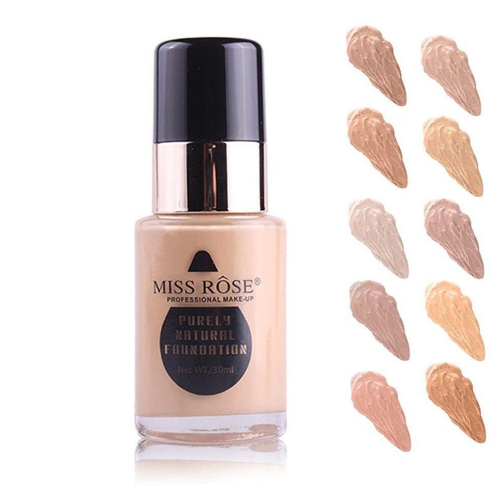 Miss Rose Waterproof Moisturizing Oil Free Full Coverage Foundation - 30ml