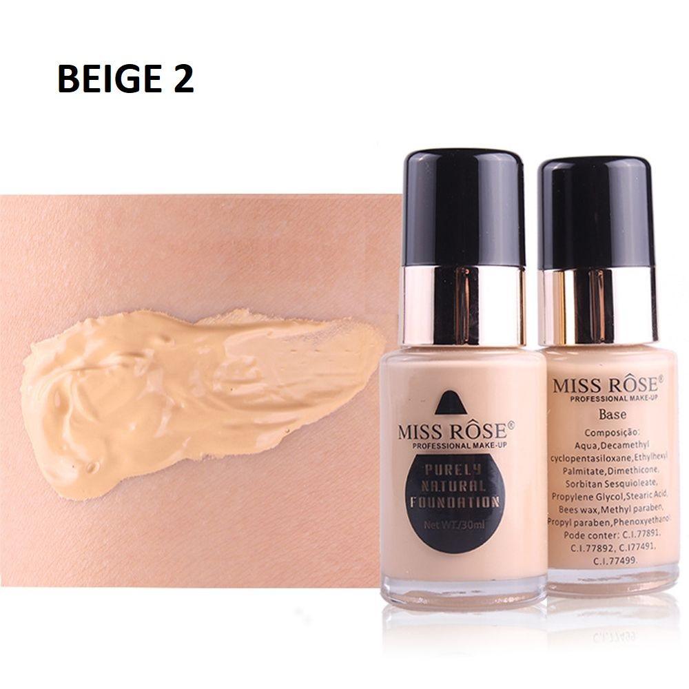 Miss Rose Waterproof Moisturizing Oil Free Full Coverage Foundation - 30ml