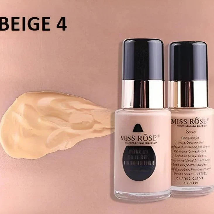 Miss Rose Waterproof Moisturizing Oil Free Full Coverage Foundation - 30ml