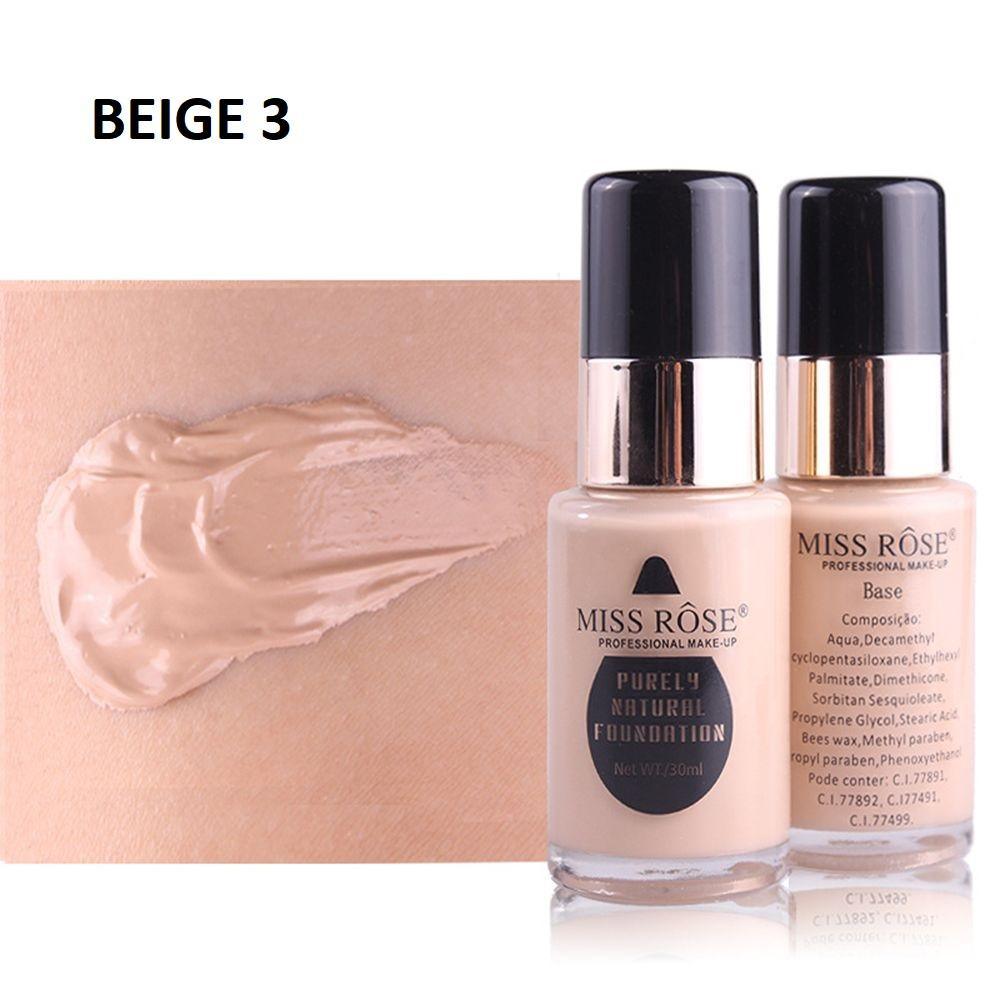 Miss Rose Waterproof Moisturizing Oil Free Full Coverage Foundation - 30ml