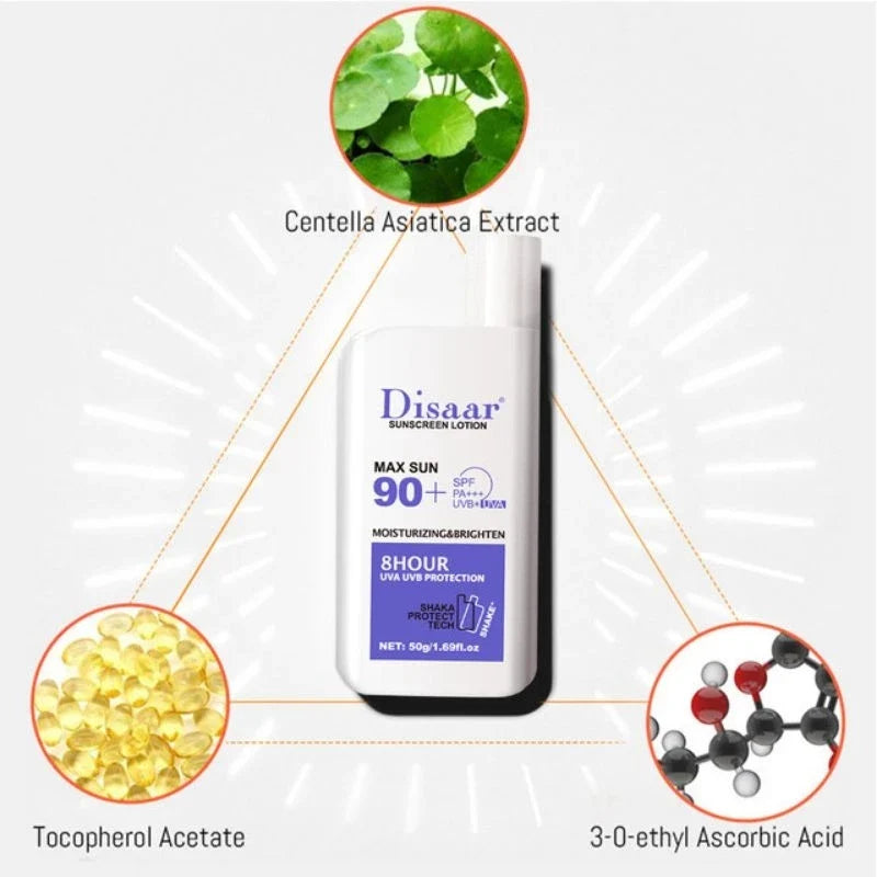 Disaar Whitening Sunblock SPF 90 – Skin Protective Sunscreen Lotion - 50g | Premium Skincare & Beauty Products in Pakistan