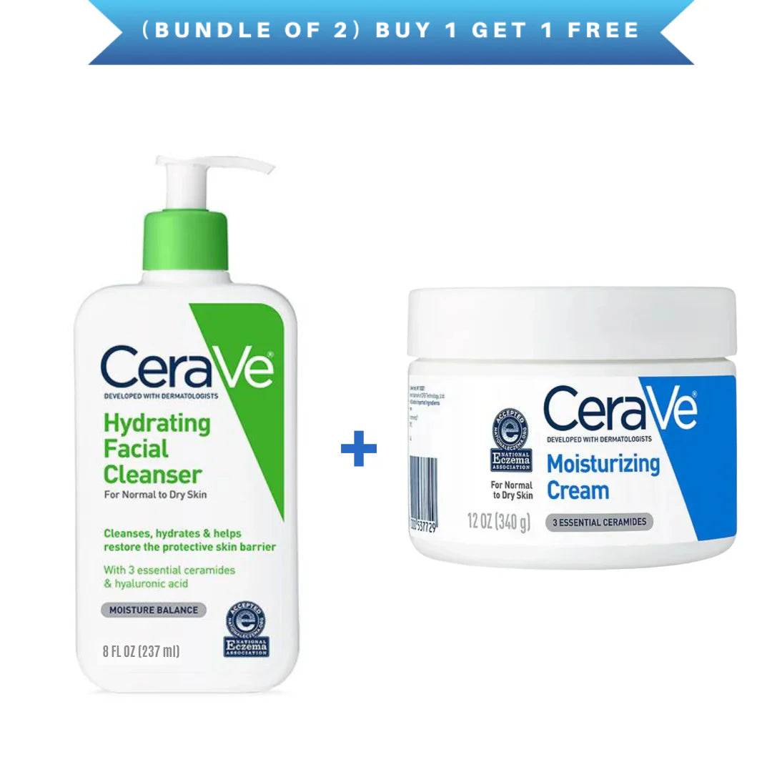 Cerave (Bundle of 2) Hydrating Cleanser with Moisturizing Cream