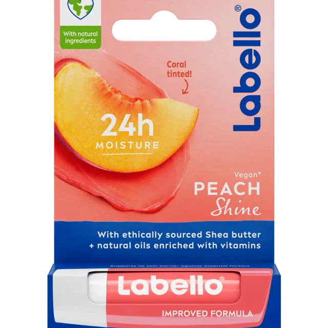 Labello Peach Shine Lip Balm – 4.8g