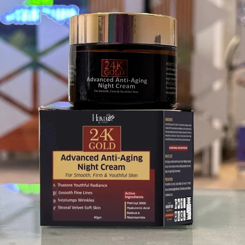 Haya by Rabi 24K Gold Advanced Anti-Aging Night Cream- 40gm