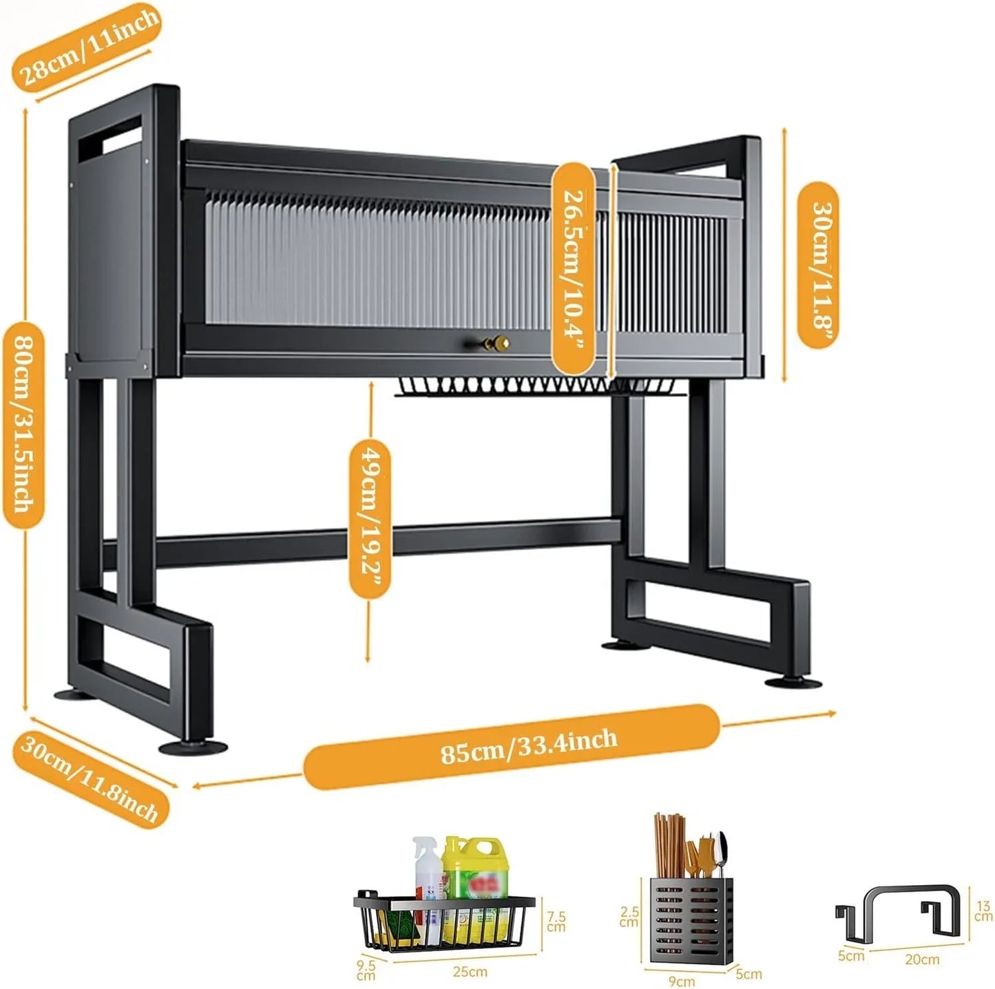Multifunctional Flip Kitchen Dish Rack