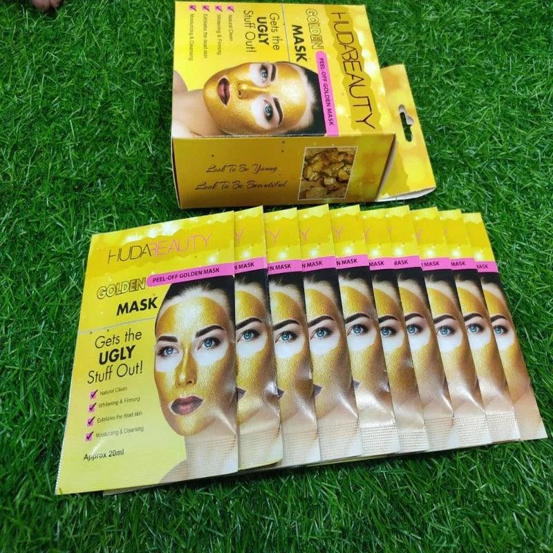 Huda Beauty Golden Mask - Pack of 10 | Premium Skincare & Beauty Products in Pakistan