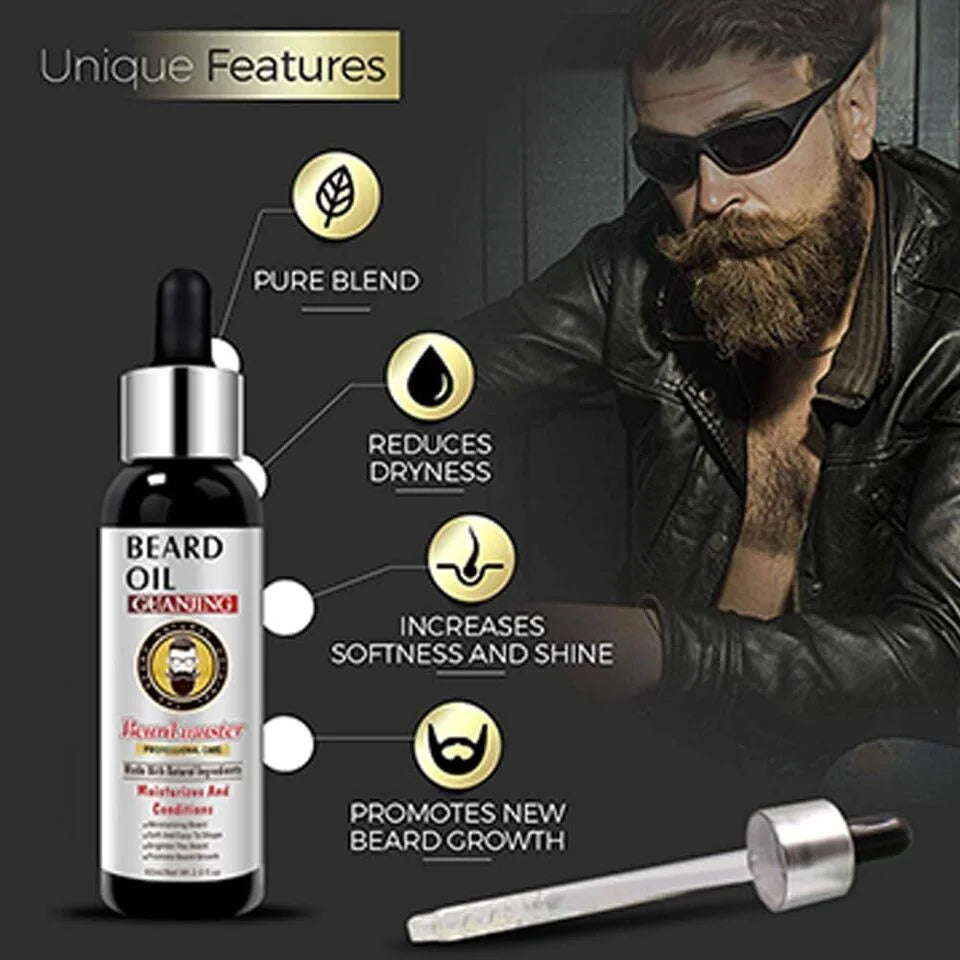 Natural Beard Growth Anti Hair Loss Beard Oil - 60ml