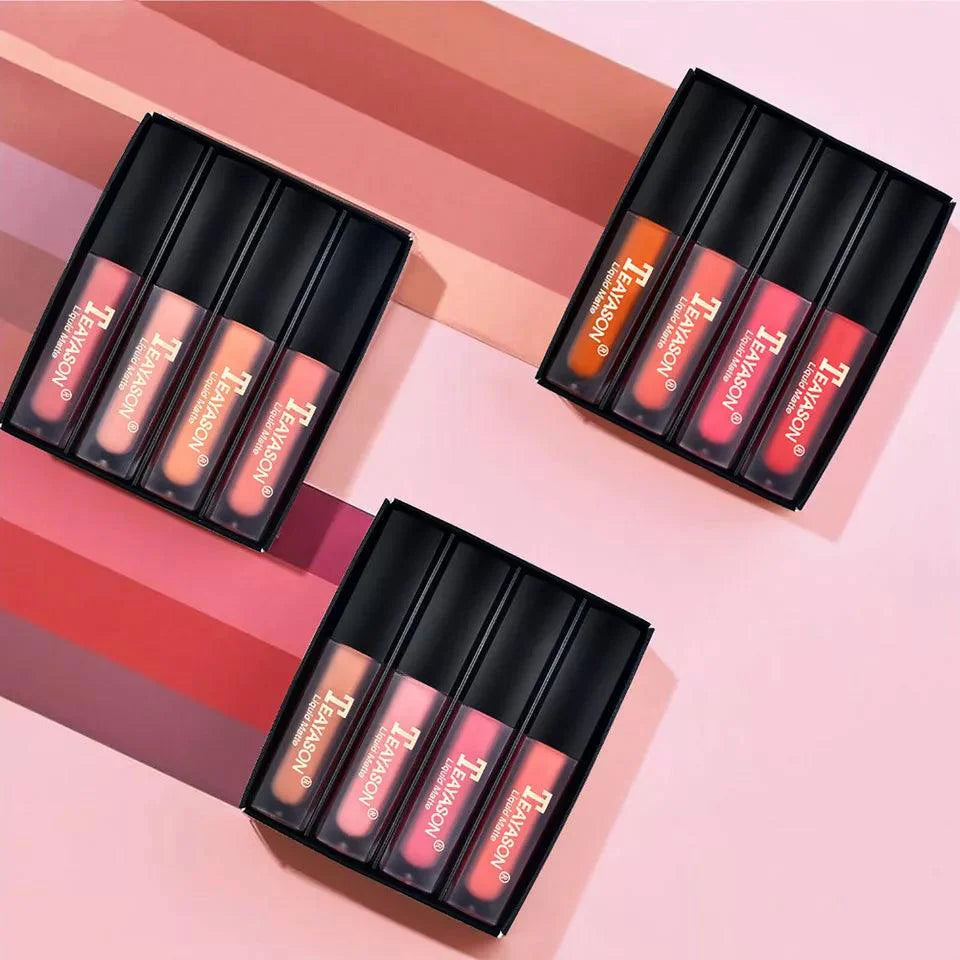 4pcs/set Teayason Waterproof Matte Liquid Lipstick