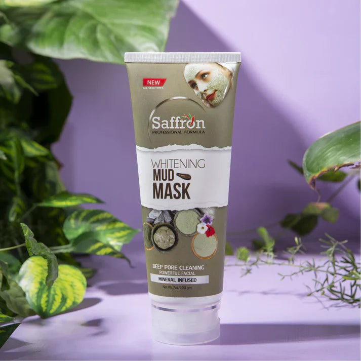Saffron Whitening Mud Mask - 200gm | Premium Skincare & Beauty Products in Pakistan