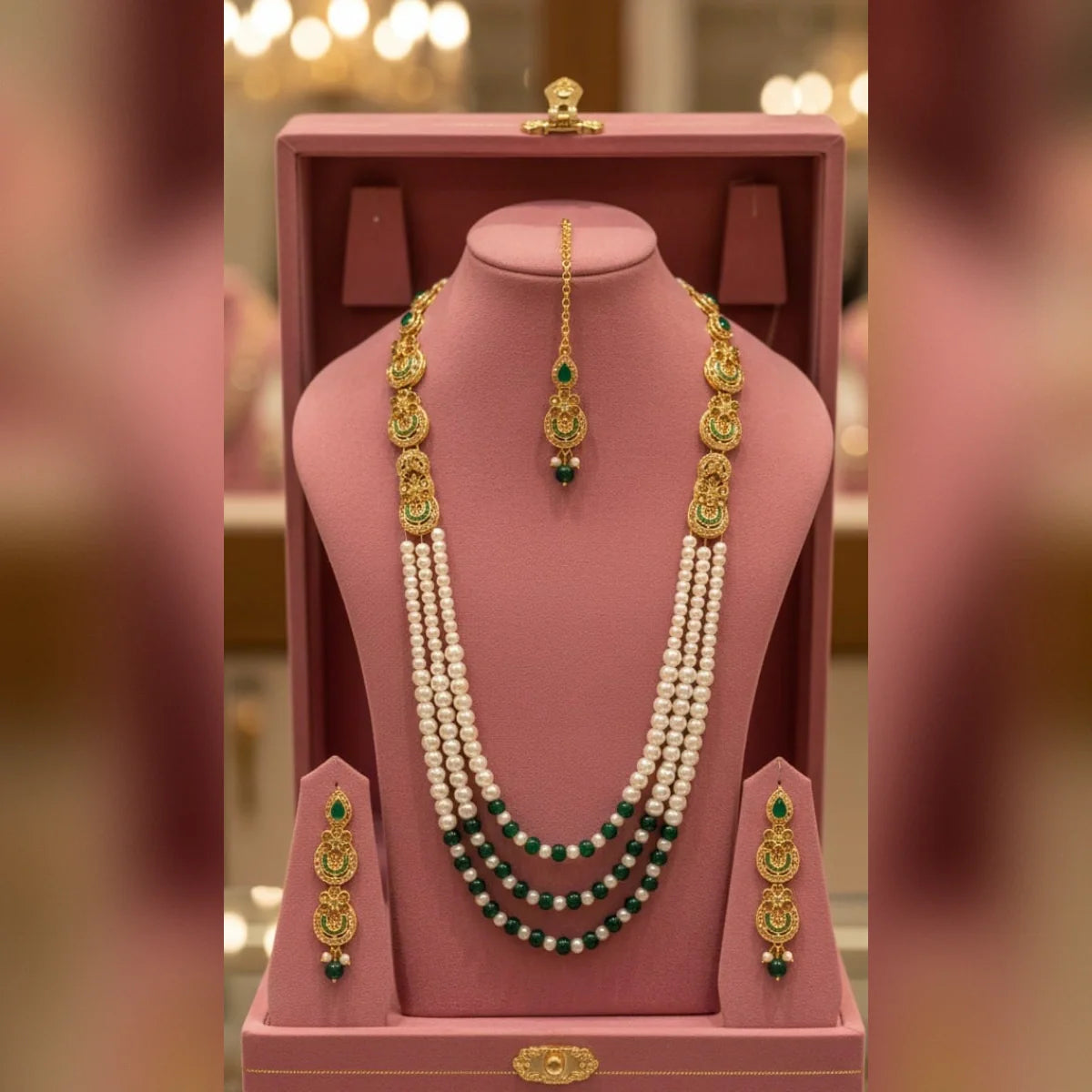 Elegant Pearl Mala set
