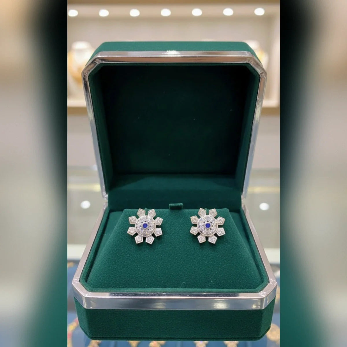 Zircon Tops & Studs – Elegant Silver Zircon Earrings for Women