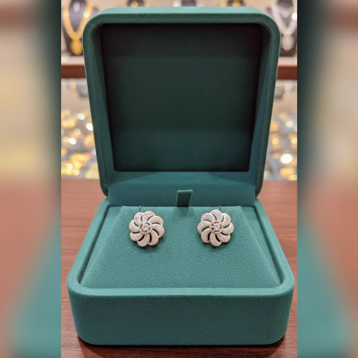 Zircon Tops & Studs – Elegant Silver Zircon Earrings for Women
