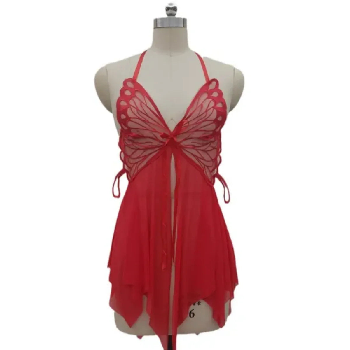 Sexy Transparent Nightgown V-Neck Backless - 2069