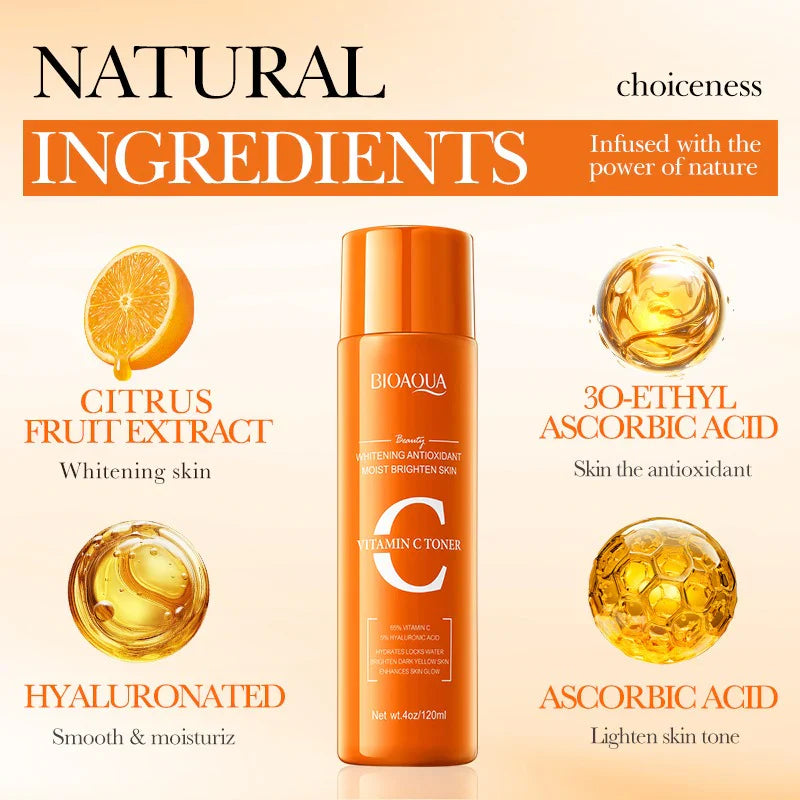 BIOAQUA Vitamin C Whitening Antioxidant Moist Brighten Face Toner – 120ml | Premium Skincare & Beauty Products in Pakistan